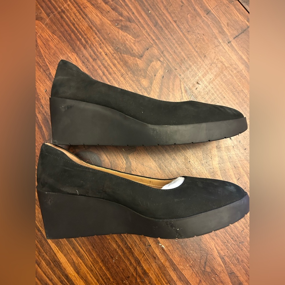 Black Wedge Women Shoes